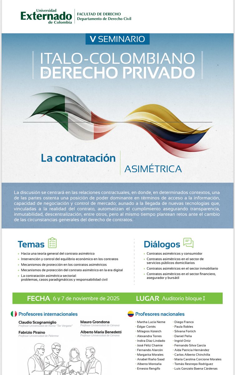 Los y las esperamos! Este 6 y 7 de noviembre en <a href="/UExternado/">U.Externado</a>