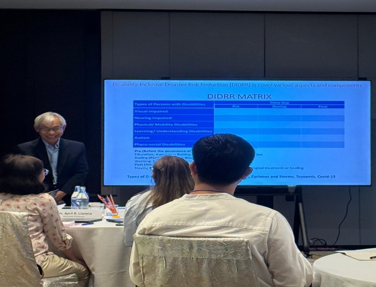 APCDAsiaPacific's tweet image. Oct 15, 2025:APCD shared expertise on Disability-Inclusive Disaster Risk Reduction at @ADPC training in Bangkok! 11 participants from 🇵🇭🇧🇩 engaged in meaningful discussions on DIDRR strategies across all disaster phases. Building resilience for ALL! 💪
#DIDRR #DisabilityInclusion