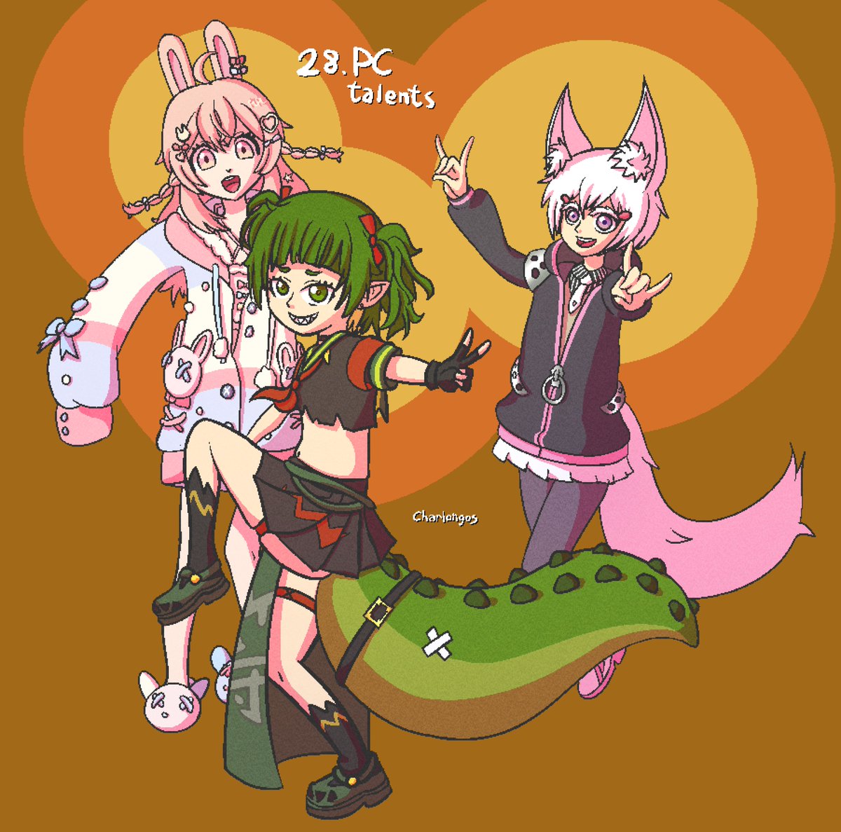 I'm quite fond of these three

Day 28: PC Talents
#maeminktober #お酒絵 #Artcoholic #Nityart #MMOARTPG