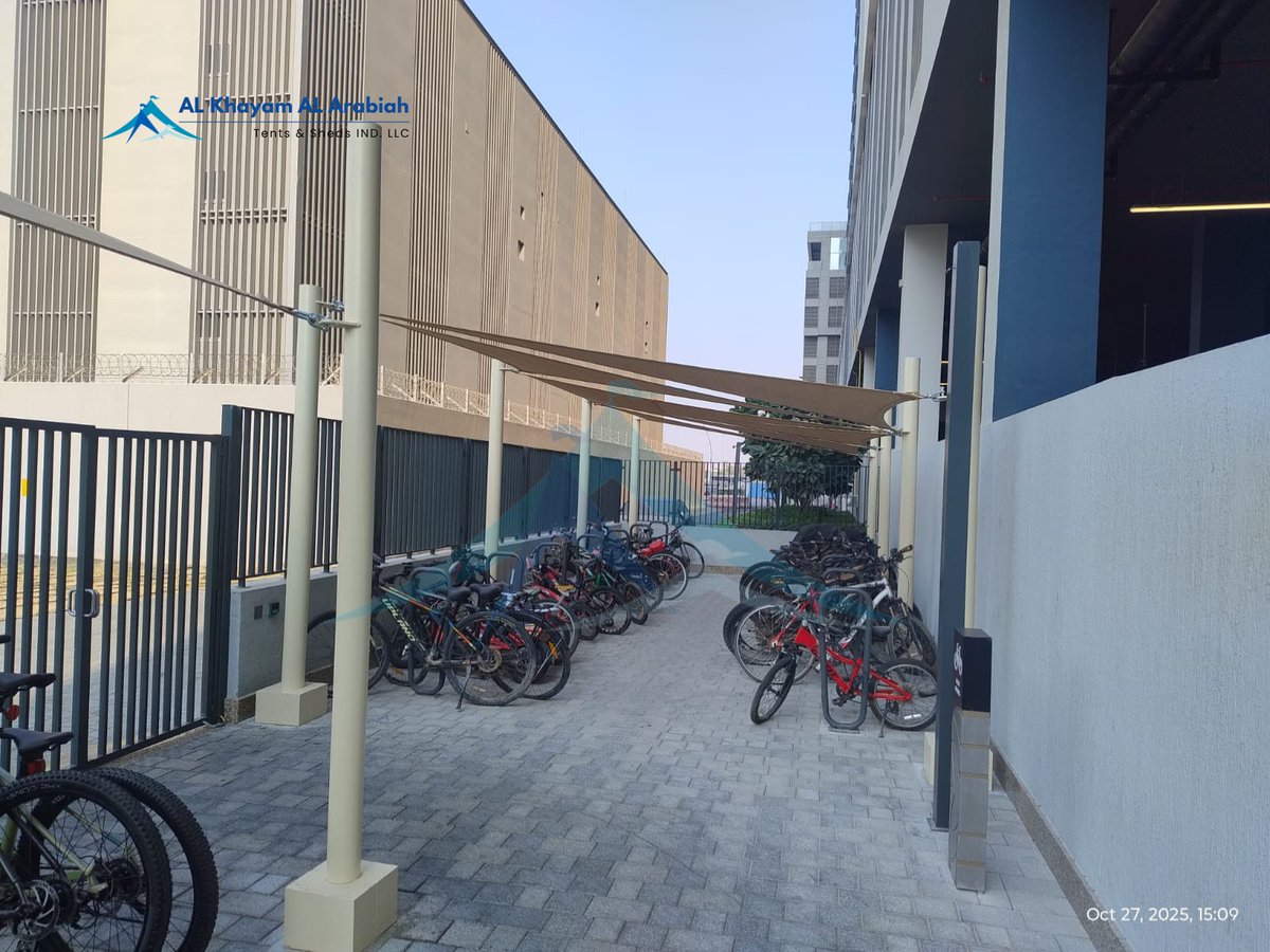 akaatentsuae's tweet image. Al Khayam Al Arabiah proudly delivered a custom bicycle shed at SOBHA HARTLAND, Dubai — designed for durability, style &amp;amp; long-lasting use.

Built with premium, weather-resistant materials for safe &amp;amp; organized parking. 💪

#CompletedProject #BicycleShed #DubaiProjects #AKAA #Tent