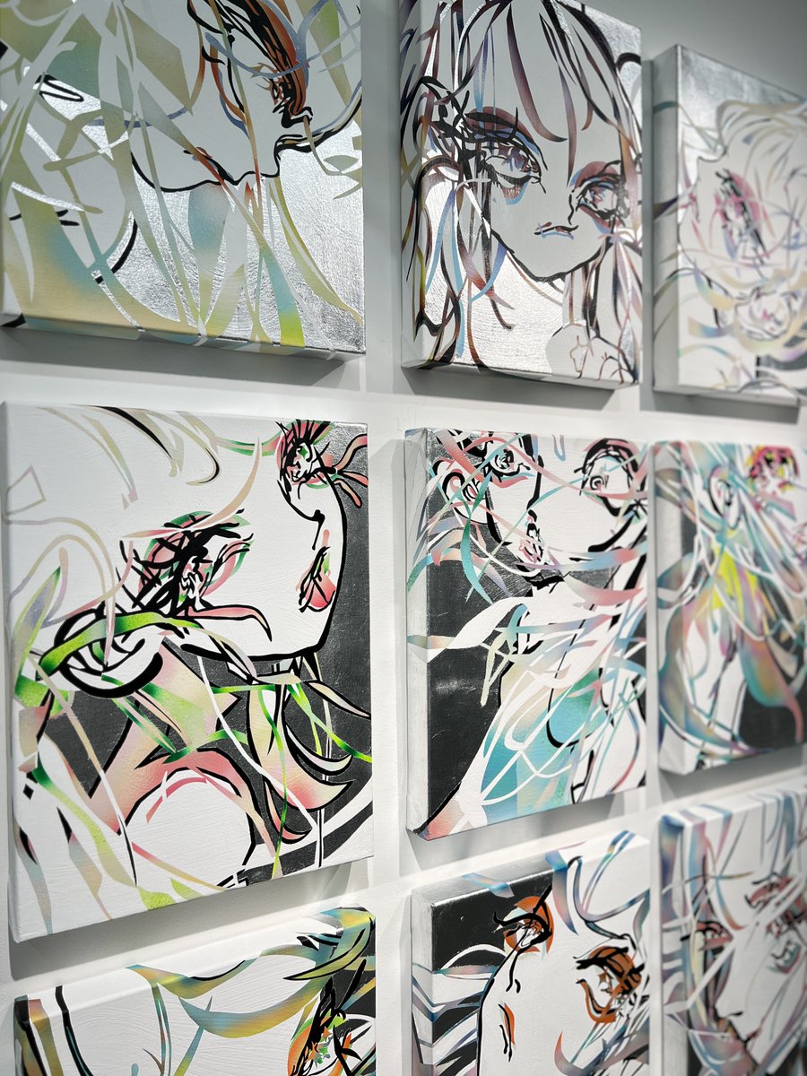 Lynette Melnyk リネット・メルニック原画 抽象画 ブルーアート額装 Lynette Melnyk リネット・メルニック原画 抽象画 ブルーアート額装