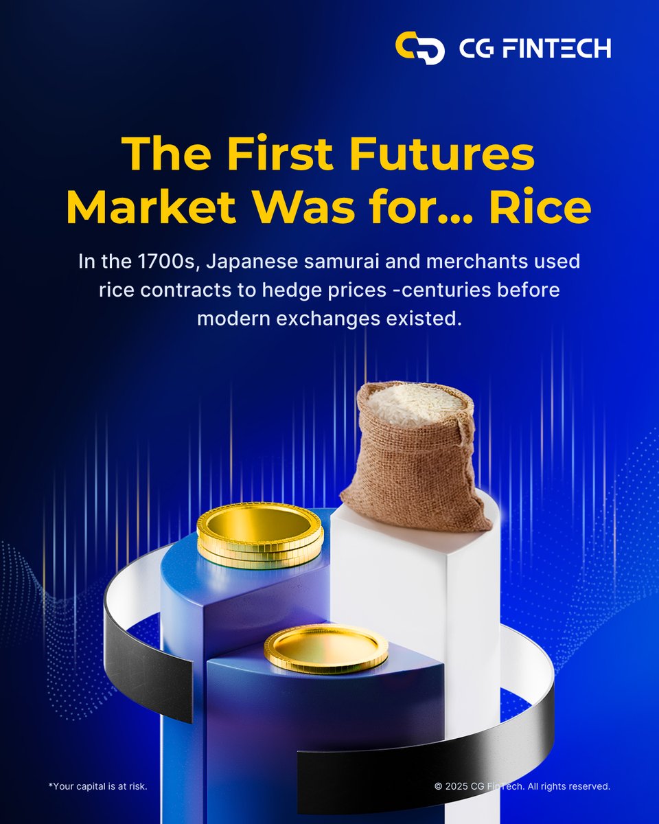 cgfintech's tweet image. Think futures are a modern invention?
💡Back in the 1700s, Japanese samurai and merchants were already trading rice contracts to manage price risks.
The roots of today’s markets go deeper than you think.
#CGFinTech
