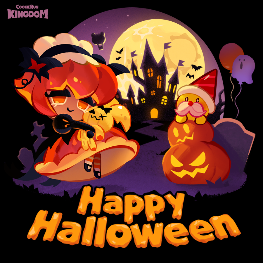 CRKingdomJP's tweet photo. Happy Halloween! 👻
🎃パンプキンパイ味クッキーと一緒に過ごす、少し怖いけどワクワクするハロウィンの夜ですね!🧡

#クッキーランキングダム #ハッピーハロウィン https://t.co/6P3sk0gsS6