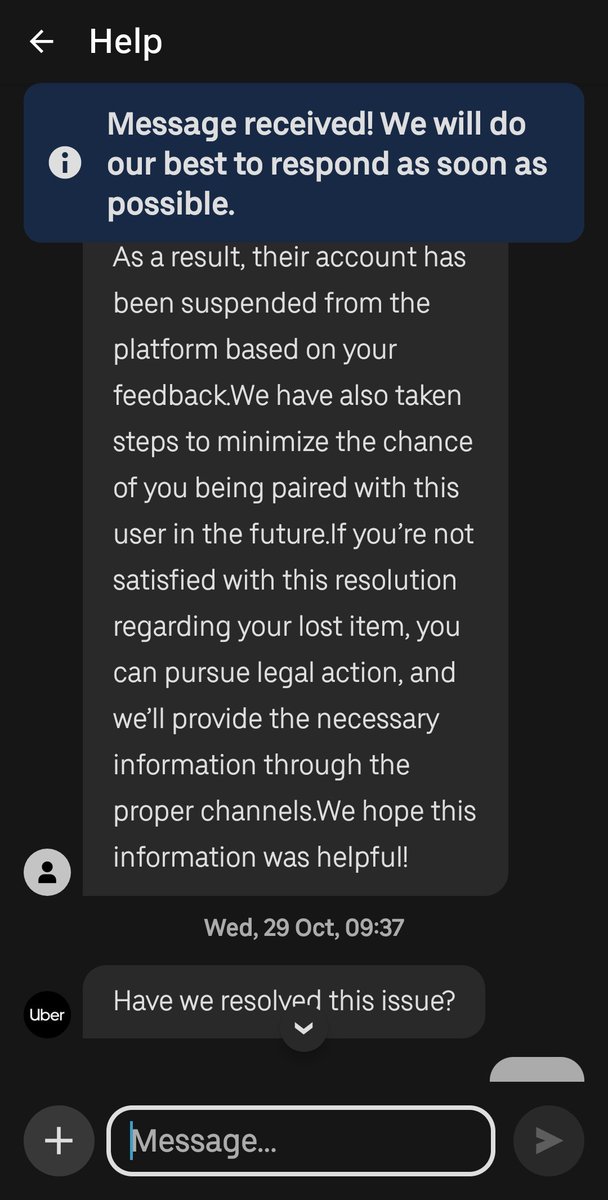 wings_divi97959's tweet image. #UberIndia #UberSupport #MissingParcel #CustomerRights Aapke paas driver ki sari details hoti hain  fir addaur location nikal kar confirm kyun nahi karte?
Kya Uber chori ko promote karta hai?  driver unreachable hai aur aap bas sorry” likh kar side ho gaye
Please take real action