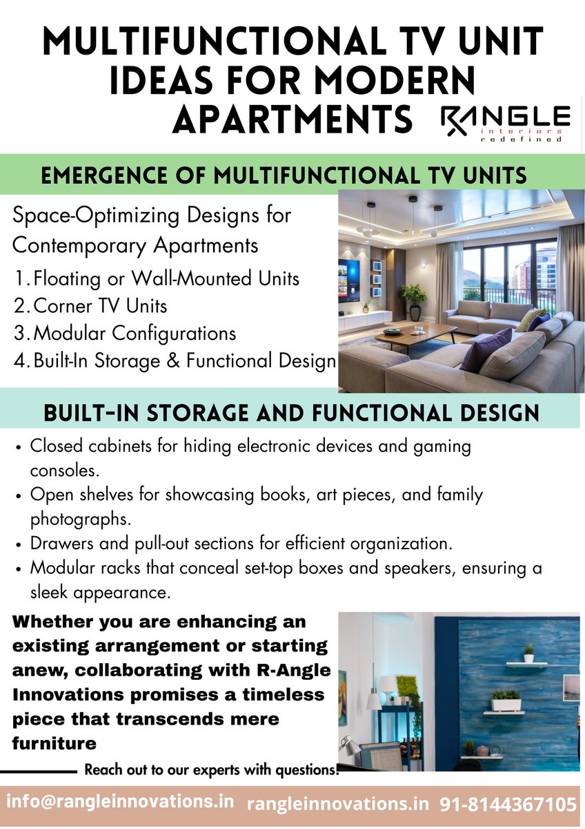 rangleinteriors's tweet image. As home design trends progress, TV Unit Designs in Bhubaneswar—particularly from esteemed brands such as R-Angle Innovations—are revolutionizing modern living by combining elegance with practicality. #rangleinnovations, #tvunitinteriors, #rangle, #tvunits
tumblr.com/r-angleinnovat…