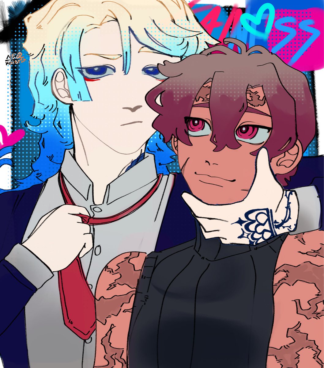 kaisr1n's tweet photo. I lowk made this new drawing and TRIED to draw bgs..(it failed..)
Got lazy, didn’t shade because I wanted to do something new and uh….. this is a (bllk)redkey au that I thought of 😓😓😓😓
#kins #redkey https://t.co/oklkzZRSyR
