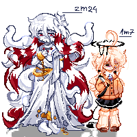 Death_hawkmoth's tweet image. Pixel Damon, Clara and also they but Damon is Ivory Wraith and Clara is Pc from DOL &amp;lt;3

#Br0kenColors 
#Br0kenColorsDamon 
#Br0kenColorsOC