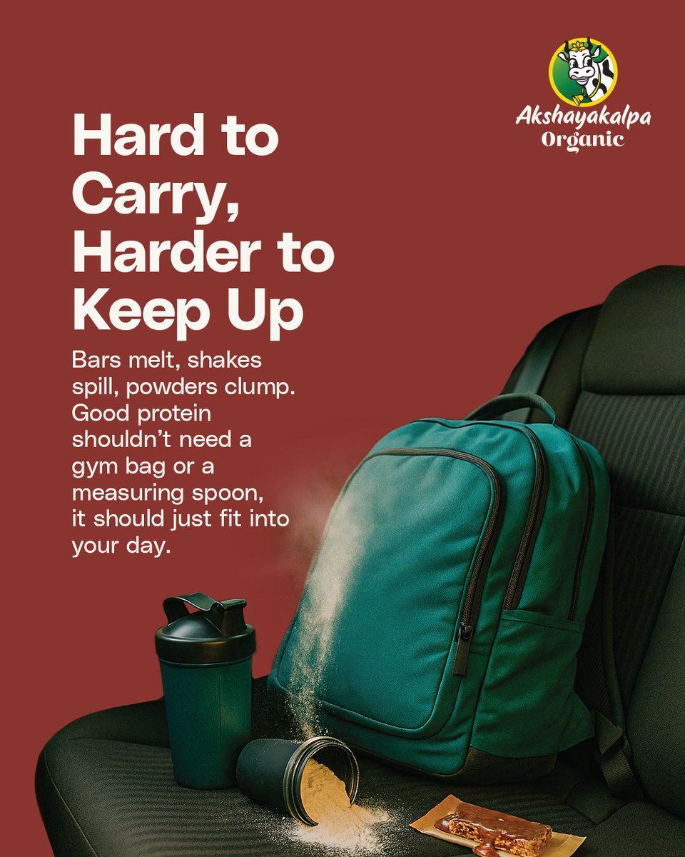akshayakalpa's tweet photo. Thread 2/2 👇
Maybe the answer isn’t in adding more options, but in going back to what’s simple. Protein from real, clean, organic food that fits naturally into everyday life.
#ProteinAwareness #CleanNutrition #AkshayakalpaOrganic #ProteinPriority https://t.co/J8wvZMN1fO