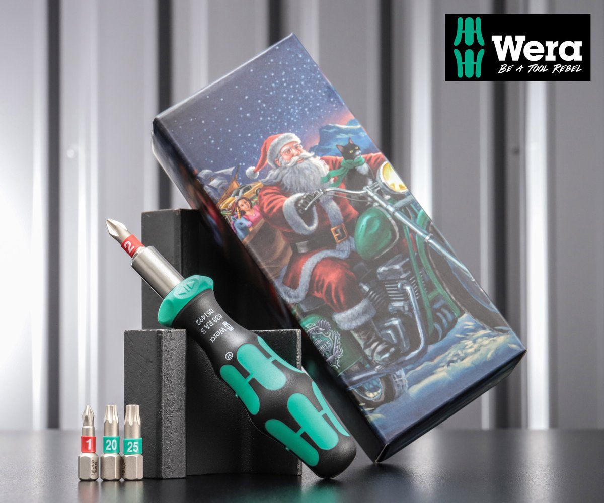 Weraの、ラチェット機構付きビットホルダー+ビット 5点セットも！！クリスマス仕様〜🎄✨

🈁ems-tools.jp/products/wera-…

カチカチと気持ちの良い36枚ギアのビットホルダーは、コンパクトながら実用性もバッチリです👌