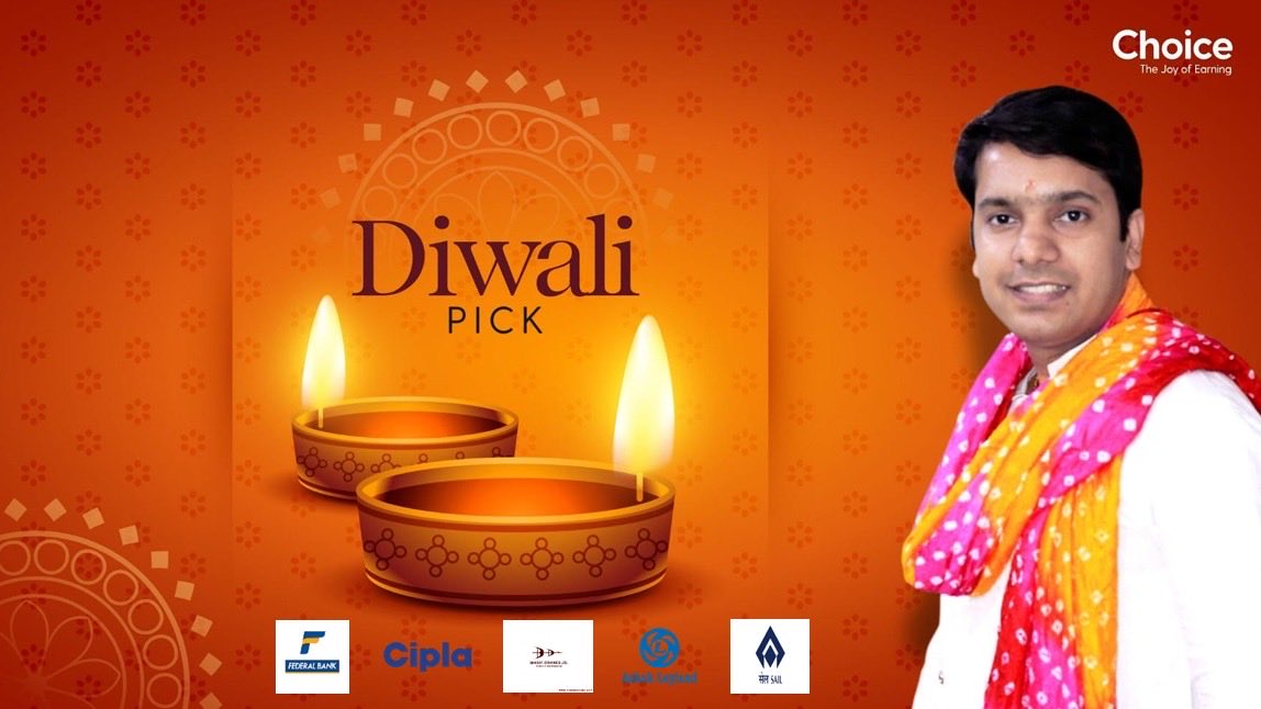 sumeetbagadia's tweet image. Diwali Pick - 5 Stocks 
Working Days  5 after Diwali 
Return 5% 🥳😉❤️💃
