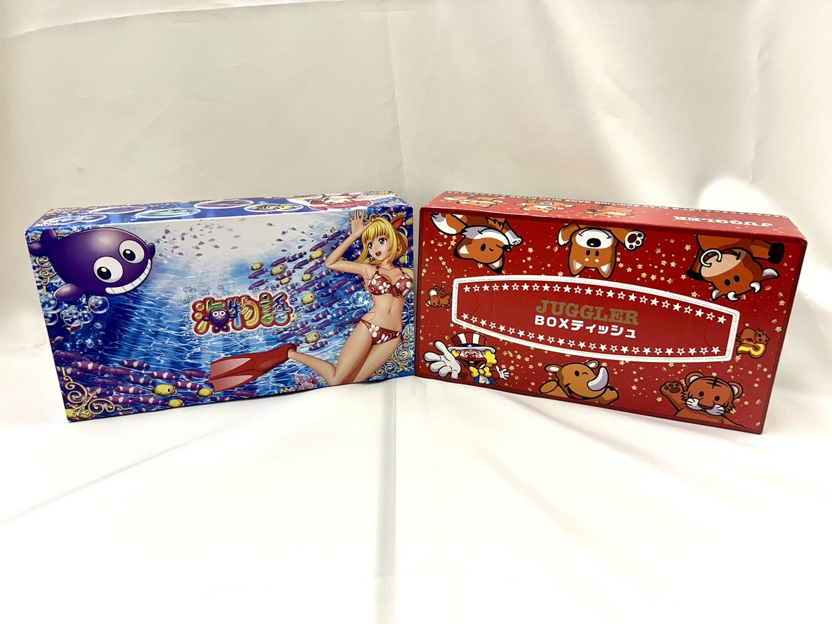 本日の #ぱちキャラ 「海物語・ジャグラー BOXティッシュ」 #海物語