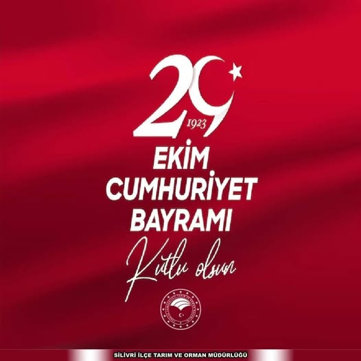 Cumhuriyetimiz 102 Yaşında 🇹🇷

Başta Mustafa Kemal Atatürk olmak üzere bize Cumhuriyet’i armağan eden tüm şehit ve gazilerimizi minnetle anıyoruz.

29 Ekim Cumhuriyet Bayramı'mız kutlu olsun 🇹🇷
-
-
#CumhuriyetBayramı

<a href="/SilivriTarim/">Silivri İlçe Tarım ve Orman Müdürlüğü</a>