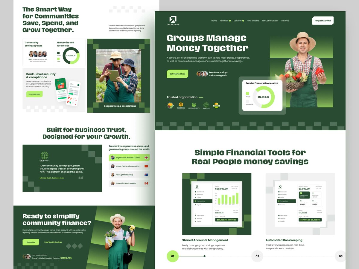 jabelahmedbappy's tweet image. Finance Website - Web Desgin - Landing page