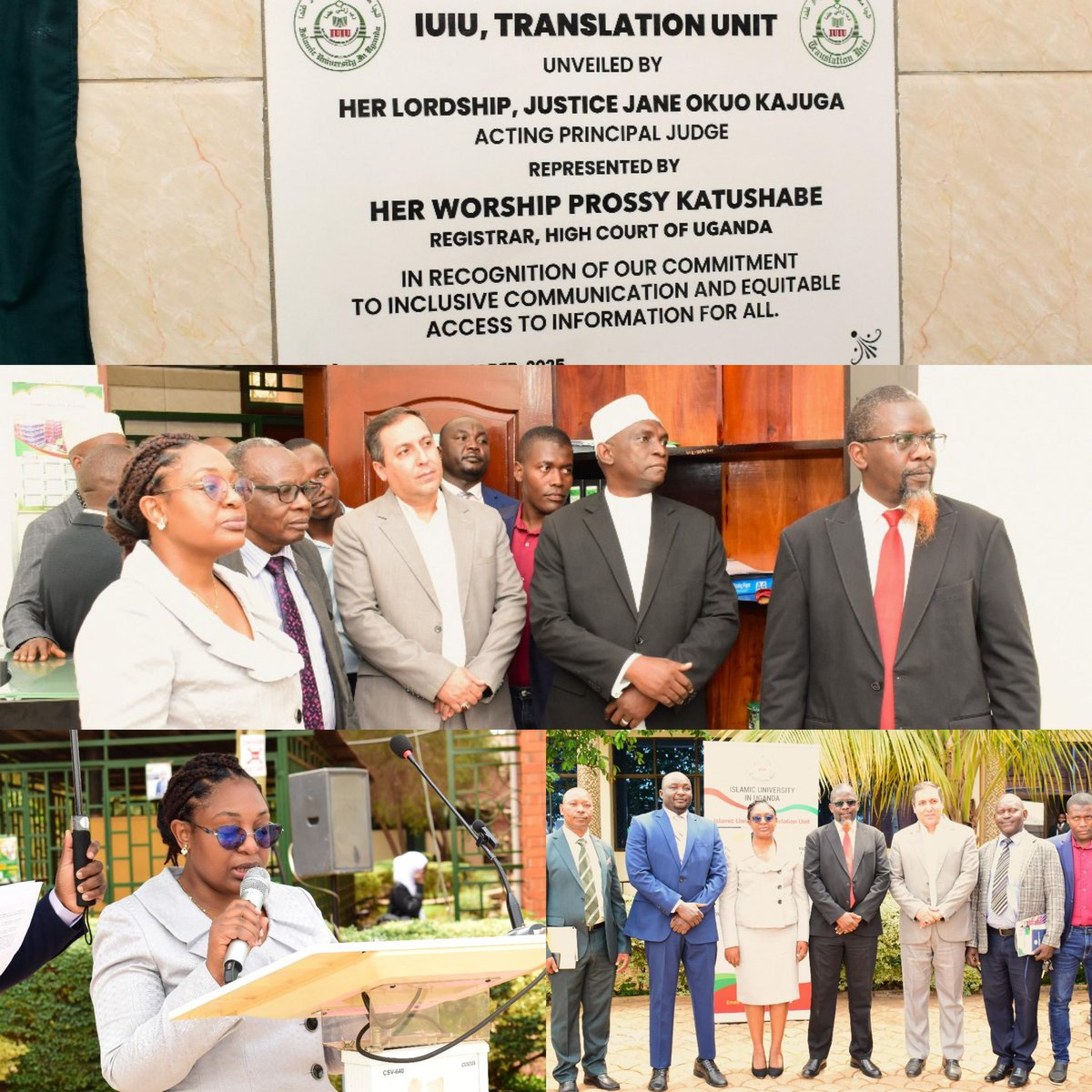 Yesterday, the Islamic University in Uganda (IUIU), Kampala Campus, unveiled a Translation and Interpretation Unit under the theme “Bridging Language, Connecting Cultures.”

The launch was presided over by HW Prossy Katushabe, Registrar of the High Court, who represented the