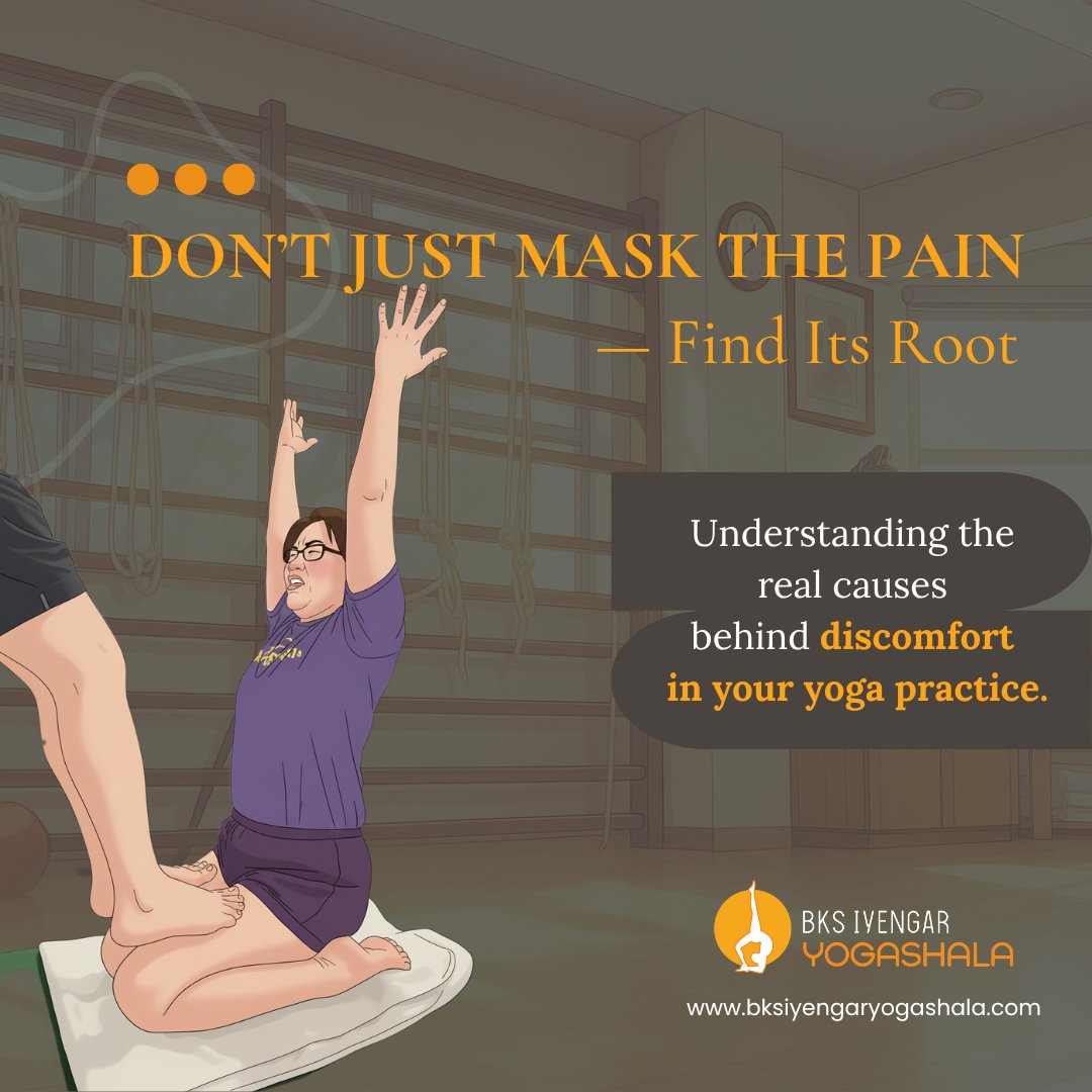 BKSIYogashala's tweet image. “Don’t mask the pain—understand it.”

Iyengar Yoga teaches us to observe discomfort and trace it to its root: alignment, imbalance, or inattention.

Awareness is the first step toward healing.

#YogaWisdom #AlignmentMatters

🌍 bksiyengaryogashala.com
