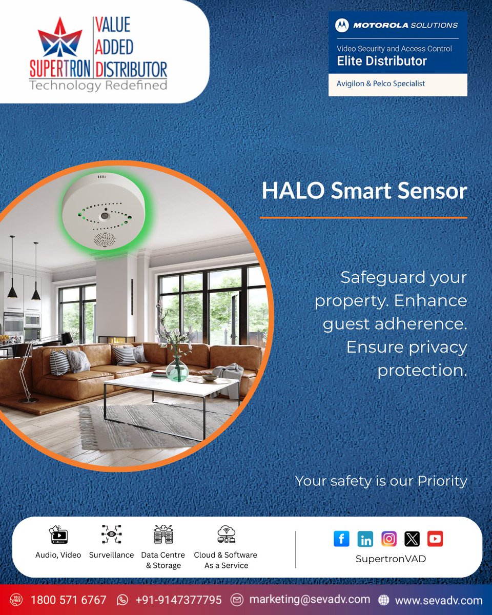 supertronvad's tweet image. Protect what matters most.
From air quality to aggression detection, the Motorola HALO Smart Sensor gives you the power to create safer, healthier environments — in schools, offices, and beyond.
#HALOSensor #MotorolaSolutions #SafetyInnovation