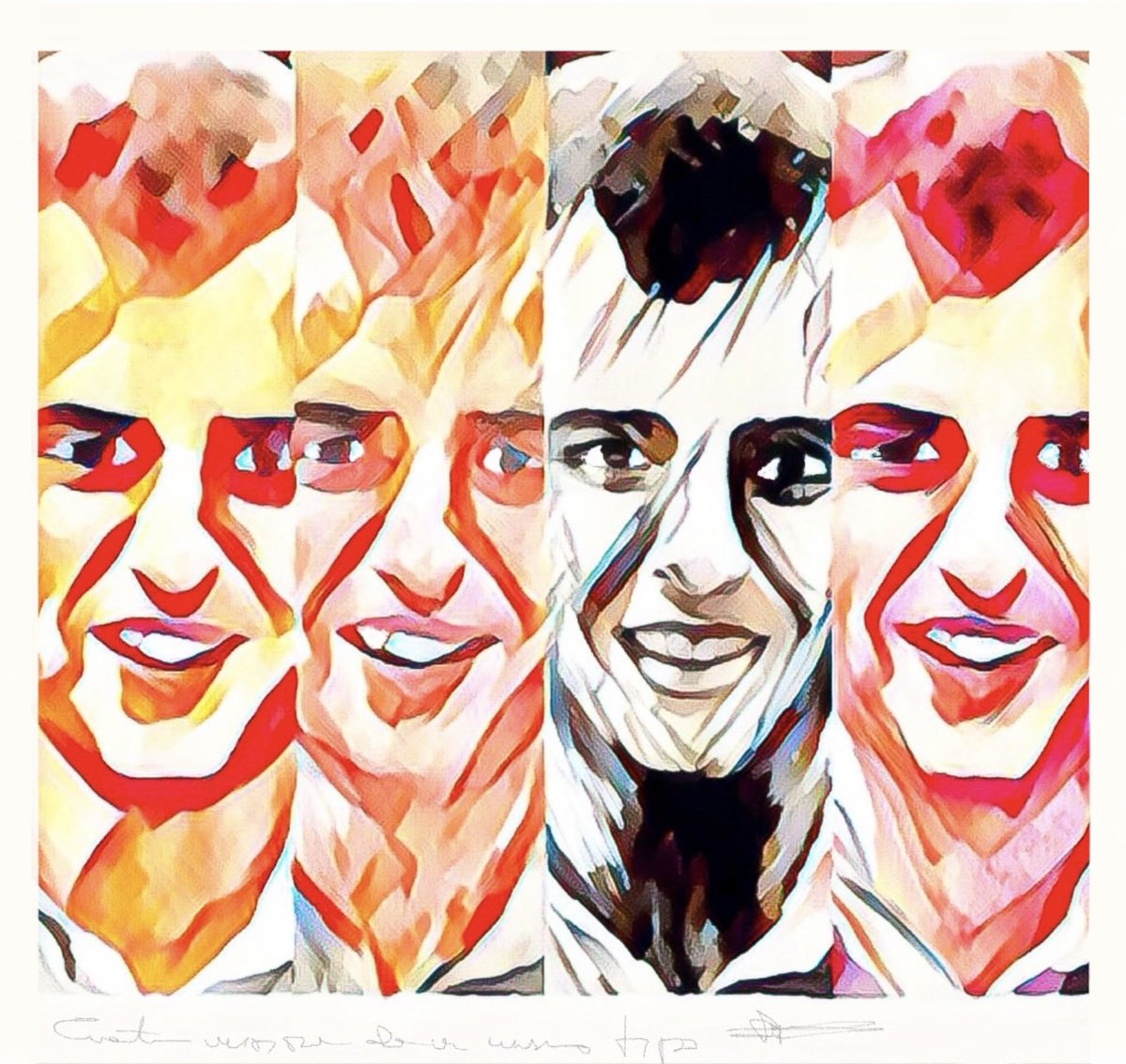 Cuatro versiones de un mismo tipo, de allá por 1976.
“Ha llovido desde entonces”, el pelo ha desaparecido, la sonrisa y las ganas de vivir continúan” 
Entonces firmaba de otra manera, <a href="/JM2FPeriquet/">Periquet.arteatrevido</a> no había nacido. #CarpeDiem.