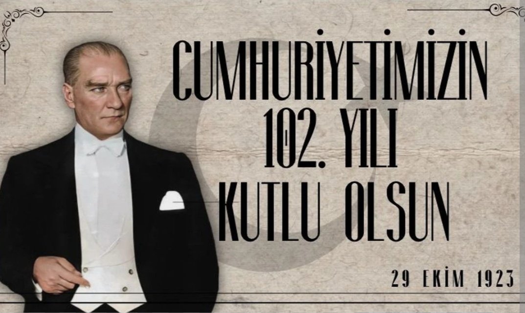 Kutlu olsun
#29ekim
#cumhuriyet