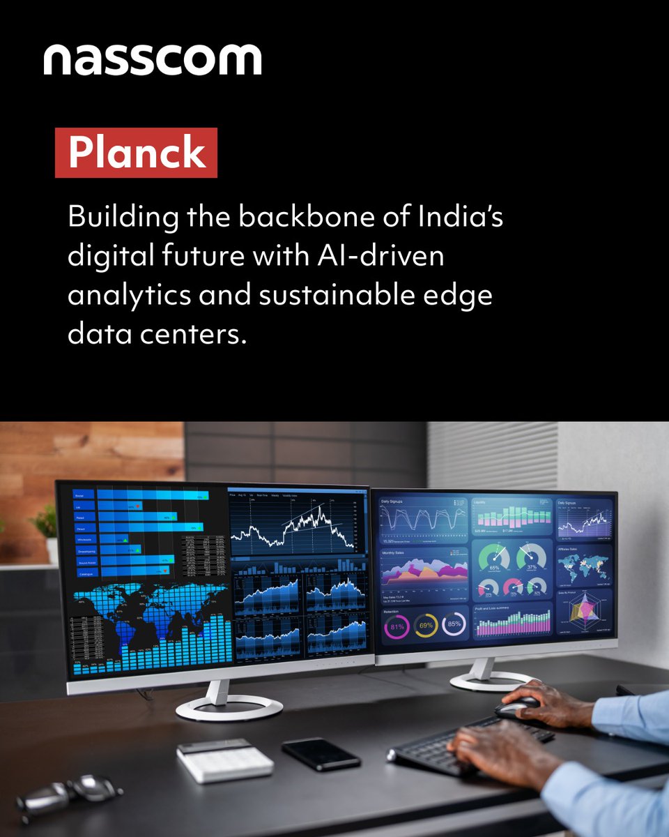 nasscom's tweet image. Building the digital backbone of tomorrow, Planck is powering India’s data future with AI-driven analytics and sustainable edge data centers.
Because the next wave of innovation isn’t just intelligent, it’s responsible.

#TechCredibleIndia #DigitalInfrastructure #AIInnovation…