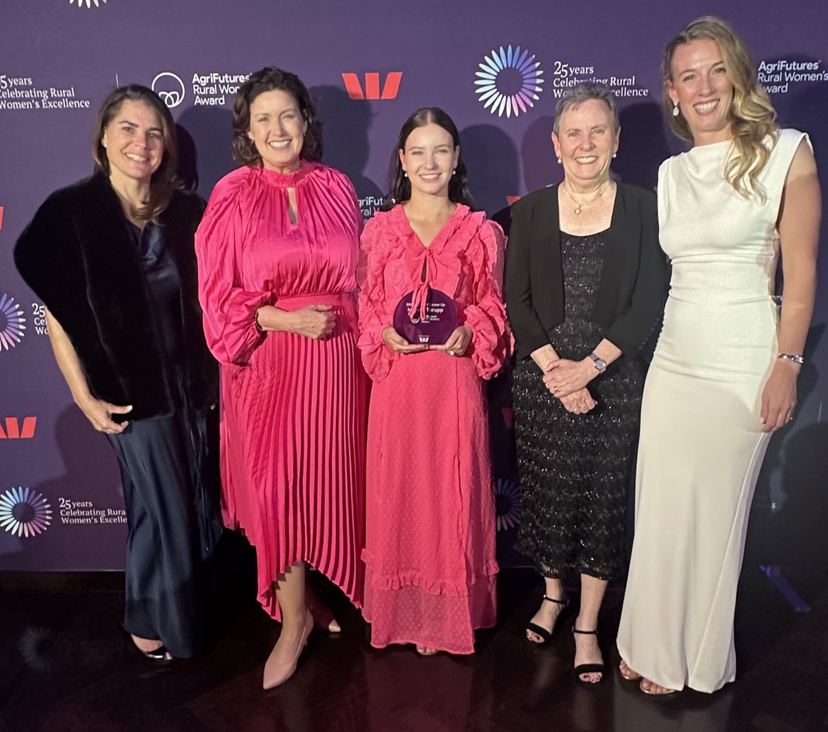 RRRNetwork's tweet image. Wonderful to see the WA team in Canberra supporting Isabella Thrupp at the AgriFutures Rural Women’s Award.

Isabella was named National Runner Up for her project creating workwear for women in tough outback conditions, a true showcase of regional innovation.
