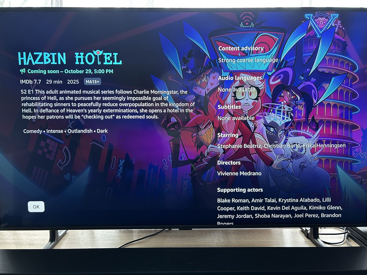 Tiddles_333's tweet image. One hour (it’s 4pm here) 😏😏😏
#HazbinHotel #hazbinhotelseason2 #primevideo 🍎🐍👑