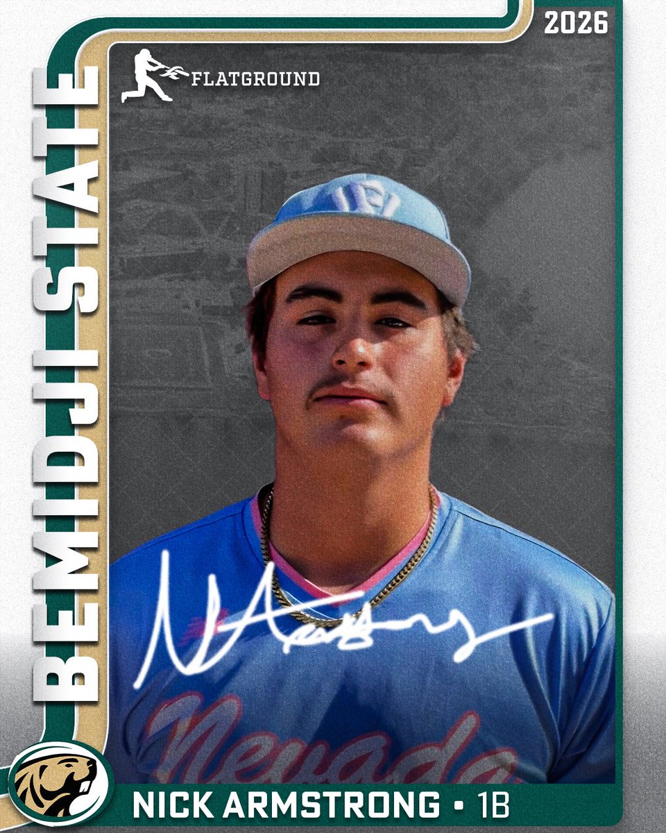 ✅ #COMMITTED ✅

Congrats to Flatground 2026 <a href="/Niiicccckk/">Nick Armstrong</a> on his commitment to <a href="/BSUBeaversBase/">Bemidji State Baseball</a>! The power-hitting 1B from Nevada is bring exit velos of 110+ to the D2 school in MN. Great work, Nick! We know you'll make an immediate impact in the <a href="/NorthernSunConf/">NSIC</a>. <a href="/jakerobbins49/">JAKE ROBBINS 🇺🇸</a>