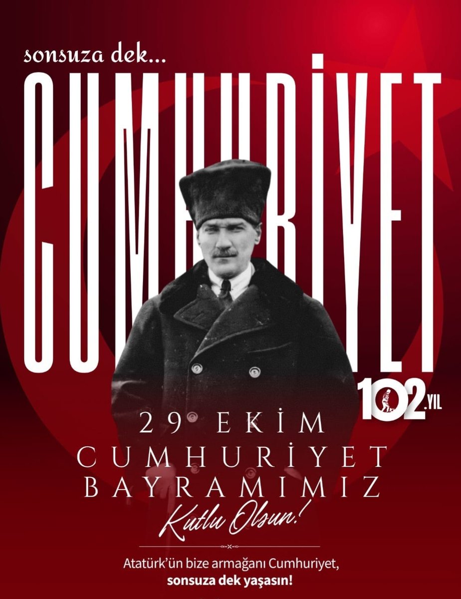 Bir milletin yeniden doğuşu, bir liderin ölümsüz mirasıdır Cumhuriyet!
Atatürk’ün izinde, sonsuza dek… 🇹🇷 #YaşasınCumhuriyet 
#Atatürk