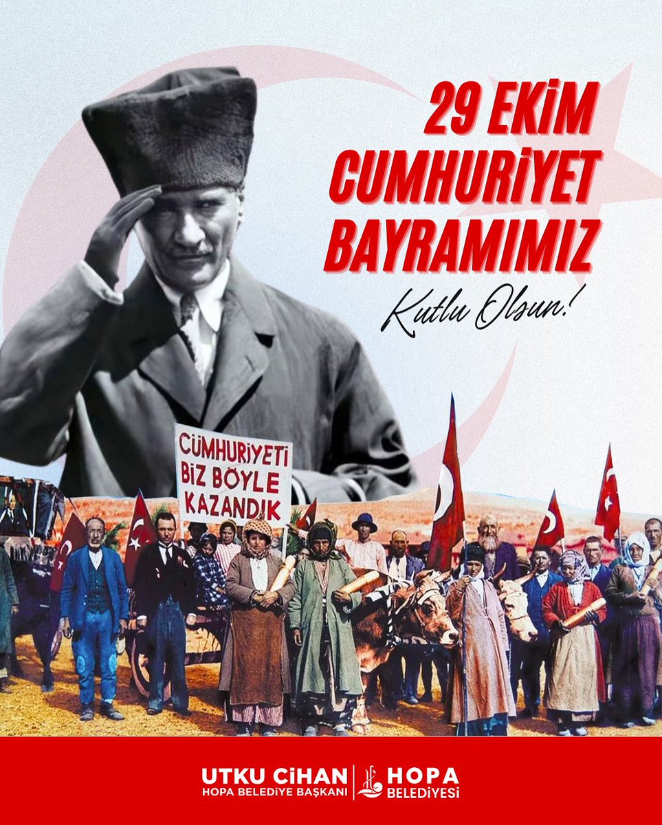 Cumhuriyetimizin 102. yılı kutlu olsun! 🇹🇷

Cumhuriyet; kimsesizlerin kimsesi, kadınların, gençlerin, çocukların, emekçilerin ve halkın iradesidir.
Ve 102 yıldır “Egemenlik, kayıtsız şartsız milletindir!”

Bağımsızlığımızın mimarı Büyük Önder Gazi Mustafa Kemal Atatürk’ü ve tüm