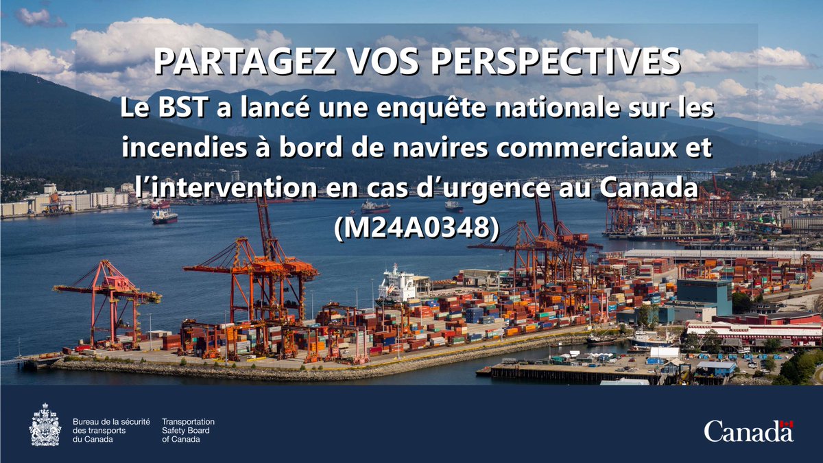 Les exploitants ne devraient pas attendre la réglementation pour agir. La formation, l’équipement et les ressources sauvent des vies. #BSTMarine enquête sur les enjeux récurrents liés aux urgences à bord de navires (M24A0348). Partagez vos perspectives : ow.ly/Pu5y50X0uaY