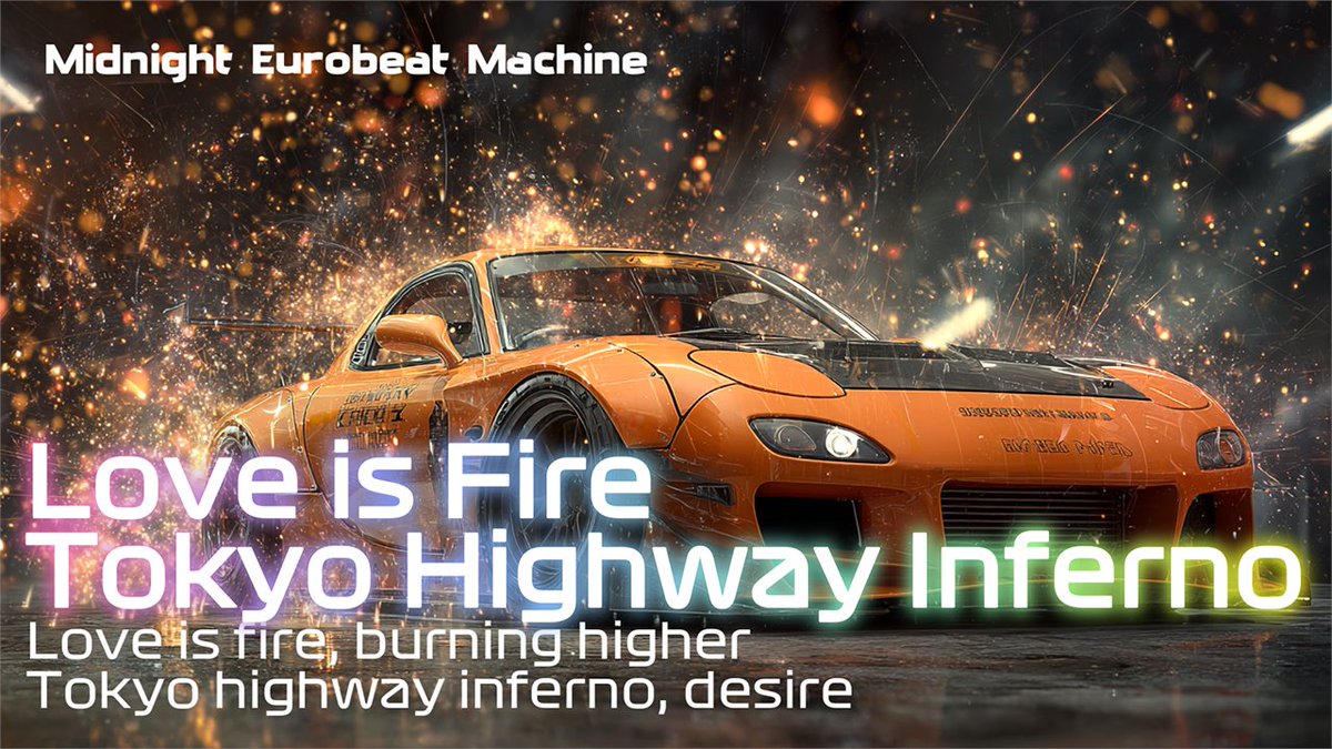 TokyoEurobeat's tweet photo. 🔥 Love is Fire: Tokyo Highway Inferno 🔥
When passion meets horsepower — love burns brighter than neon.
Feel the heat of Tokyo’s midnight highways through pure Eurobeat fire. 💋🚗💨
https://t.co/6vhyBvL7as
#Eurobeat #TokyoStyle #NightDrive #LoveIsFire #HighwayInferno https://t.co/h2BKaP890p