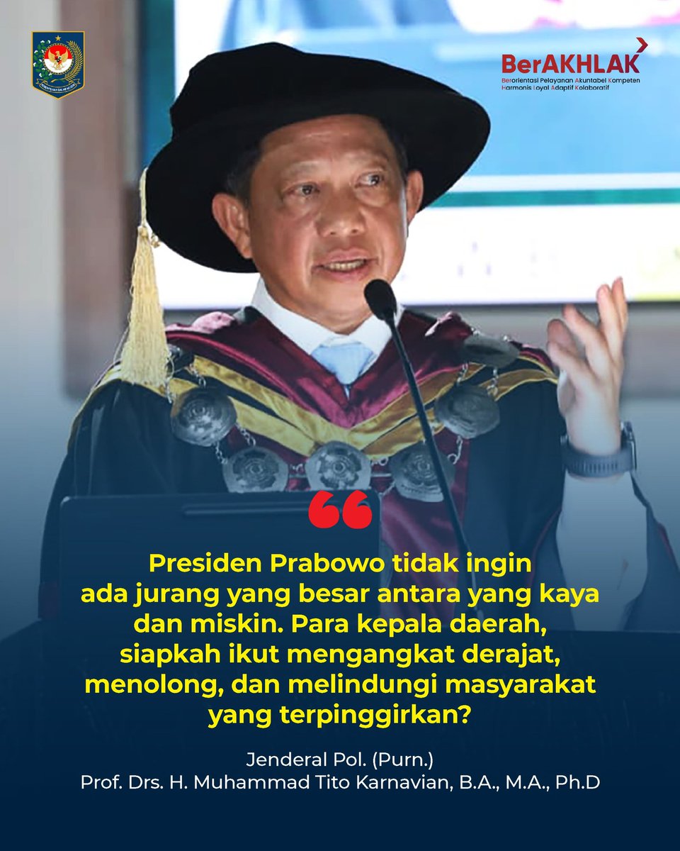 orientasi_id's tweet image. Prof Tito Karnavian menyampaikan orasi ilmiah di Unsri. Membahas Indonesia Emas 2045  dan konsep ekonomi kerakyatan Presiden Prabowo.

#yukgasss