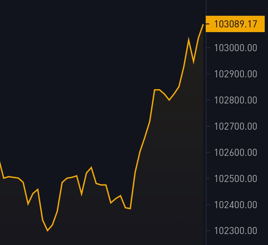 JUST IN: #Bitcoin reclaims $103,000 🚀