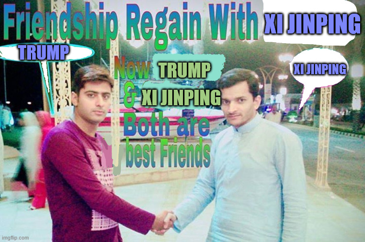 President Trump and Xi Jinping after their meeting