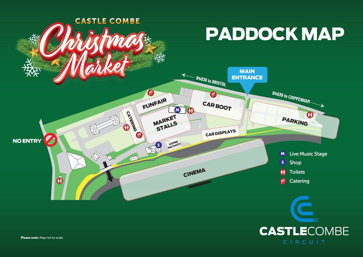 🎄 CHRISTMAS MARKET – MAP 🎄
Here's what the layout for our upcoming Christmas Market event (23 November) will look like! 

Click here for a full what's-on guide/ticket info: castlecombecircuit.co.uk/2025/11/05/cas…