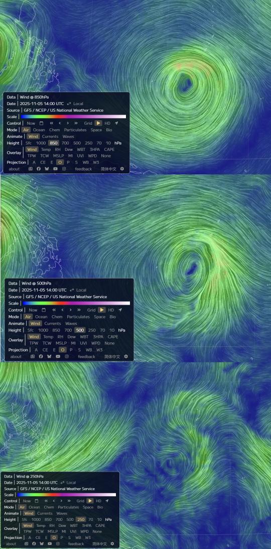 yunyan350's tweet image. #WesternPacific
#typhoon
#tropicaldepression
#Meteorologicalenthusiasts
在今日份的發展中該系統因為整合核心對流點緣故導致CSC定位迴繞了一圈，而從頂層與中層風切變來看該TD處境還算看的下去，然而它目前問題是如同MD一樣環流過大導致其對流散亂無法聚集出颱風該有垂直核心來。
