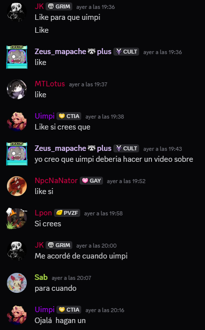 Les recuerdo que tengo un discord que parece un geriátrico donde descendemos en la locura
discord.gg/jgpAfQ3R25