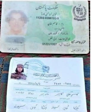 TalatLive's tweet photo. شمالی وزیرستان میں ہلاک دہشت گرد افغان شہری اور بارڈر پولیس کا حاضر سروس افسر اہلکار پاکستانی حدود میں دہشت گردی میں ملوث تھا۔شناخت قاسم عرف ملیار ولد گلا پیر کے نام سے ہوئی ہے، جو افغان صوبہ پکتیکا کے ضلع گیان کے گاؤں سروتہ کا رہائشی تھا۔
#Taliban #TTP #terrorism @UNHumanRights https://t.co/cHe9ahyWZU