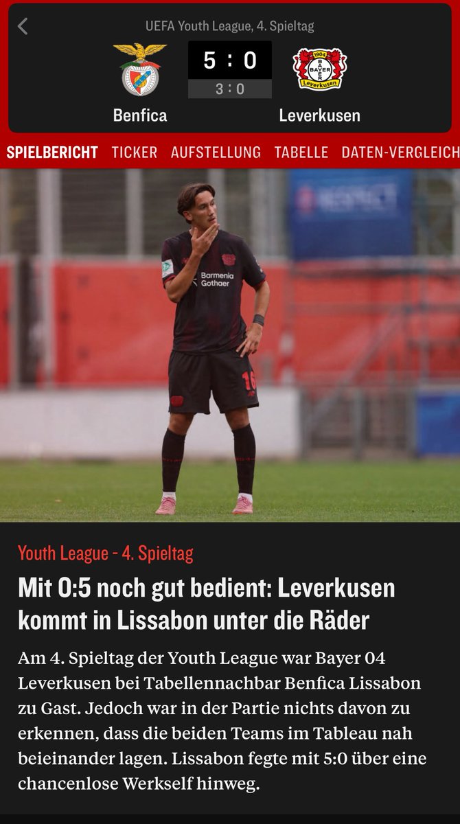 Ich dachte die Leverkusener Jugendarbeit wäre top… Da muss Opa Wirtz wohl doch noch weiter ficken damit was Brauchbares nachkommt