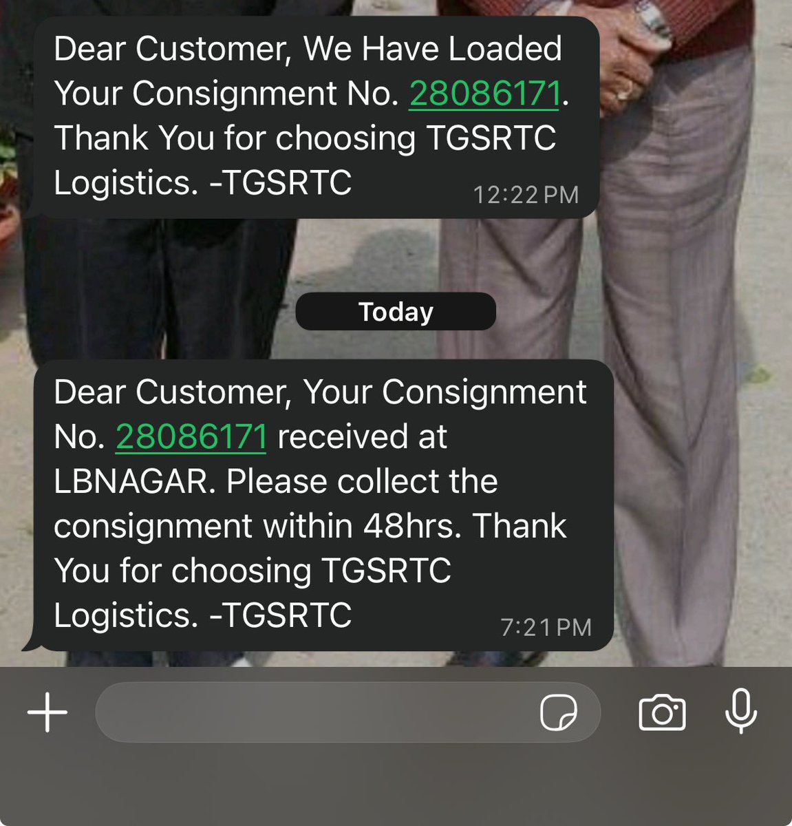 Sri_Chakrapani7's tweet photo. Dear Sir, @TGRTCHQ today while I collecting my logistic from LB Nagar Cargo, the concerned staff demanded money and the charges are already paid by sender at booking point itself, I asked for receipt of the said demand, the delivery staff denied it. Kindly take necessary actions. https://t.co/V16Co3Mrfj