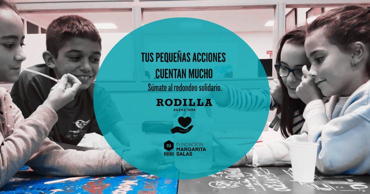 MsalasFundacion's tweet photo. @RodillaSandwich  y la #FundaciónMargaritaSalas se unen en una campaña de #RedondeoSolidario para impulsar la ciencia del futuro a la que ya puedes sumarte en todos los establecimientos Rodilla. https://t.co/dONOGCpK8H
