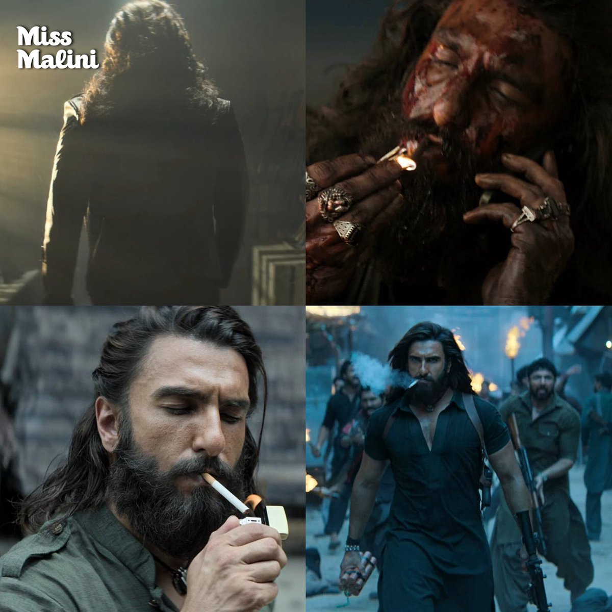 MissMalini's tweet image. Every frame screams dominance and chaos! 💣💥

 #RanveerSingh #Dhundhar #MissMalini