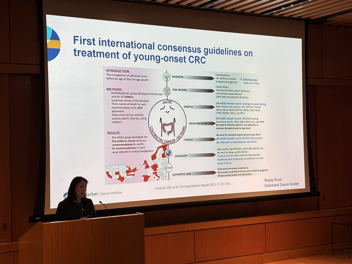 Aiims1742's tweet image. Tour de force grand rounds by @KimmieNgMD @DFarberYoungCRC at @nyulangone today. A holistic lecture that talked about the unique challenges (psychosocial, financial, reproductive) faced by patients with early onset cancers &amp;amp; a roadmap for establishing programs catering to EOCRC.