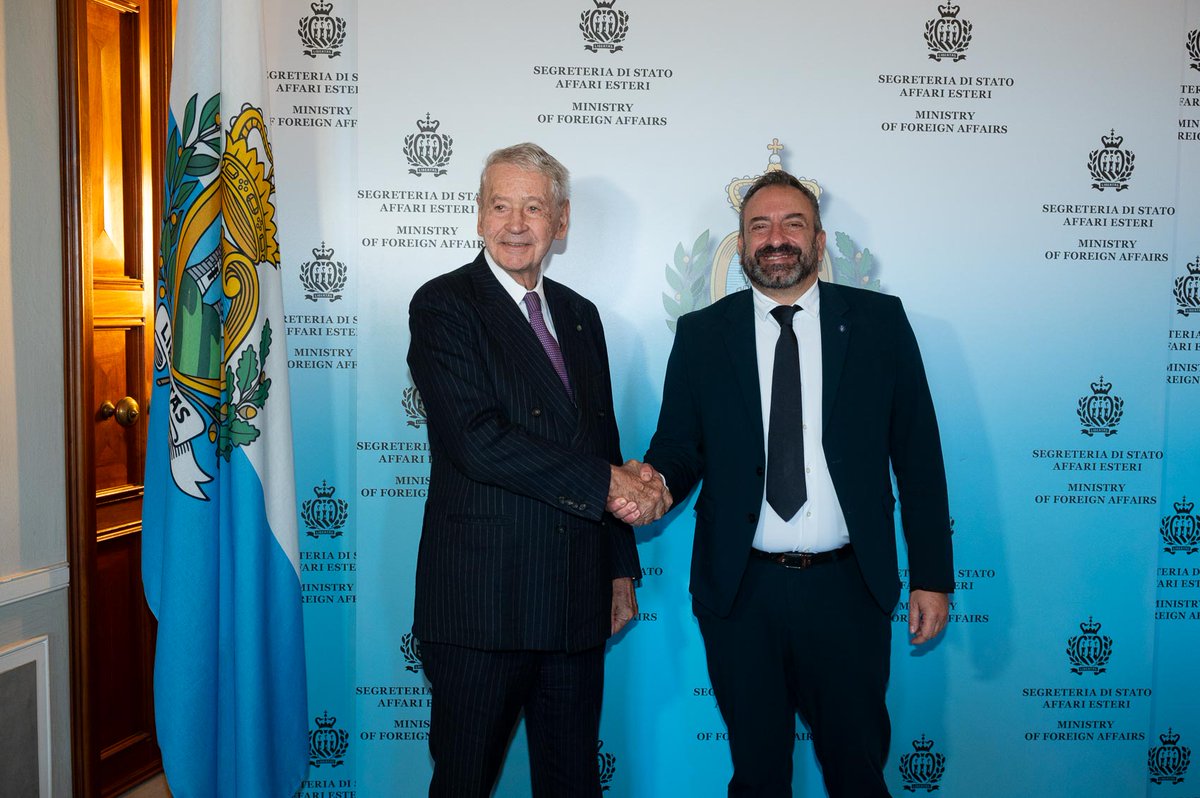 🇸🇲📣 Si è svolta oggi la prima visita ufficiale a San Marino del Segretario Generale dell’Iniziativa Adriatico-Ionica, S.E. Giovanni Castellaneta, accompagnato da un’Alta delegazione del Segretariato.