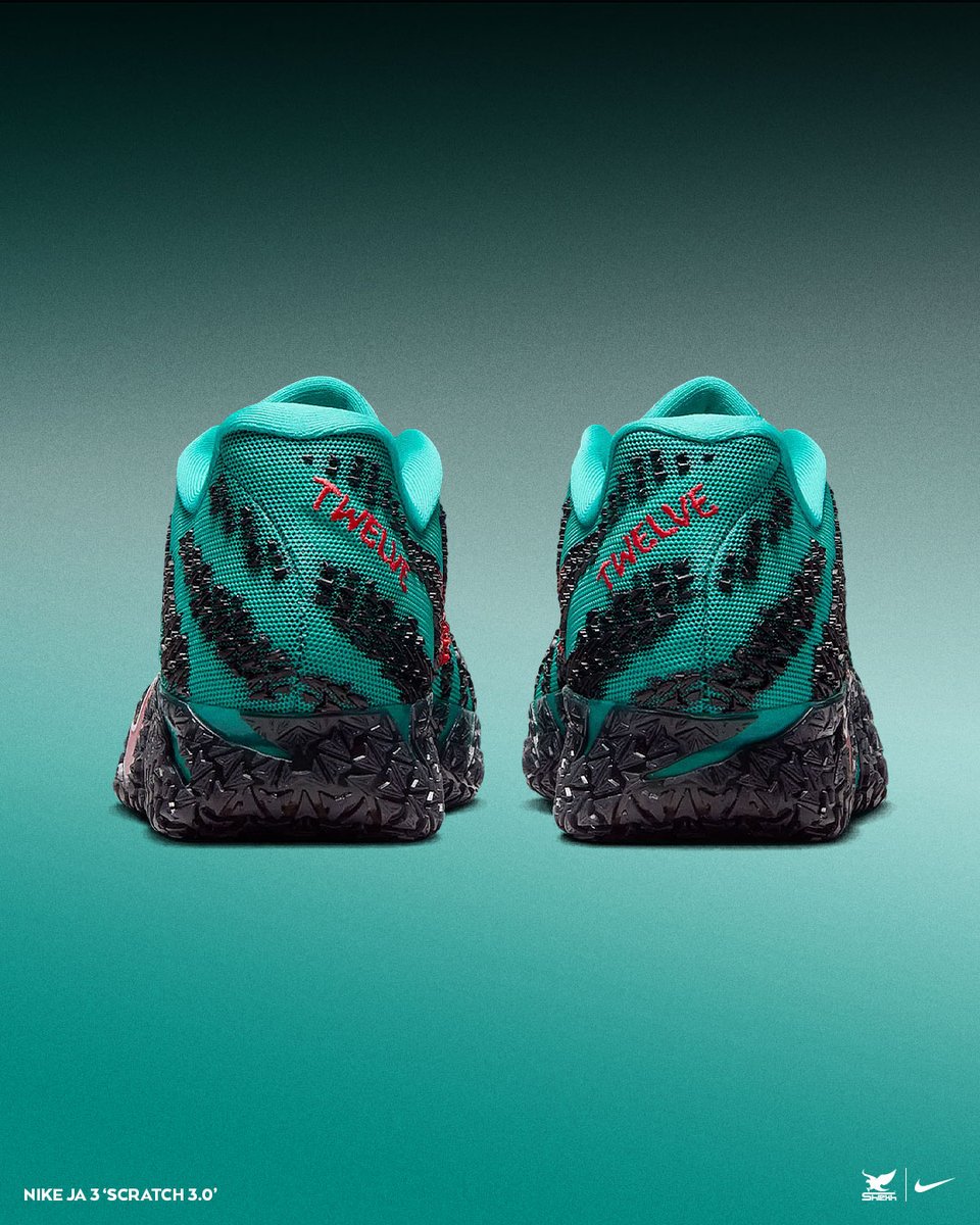 Shiekh's tweet image. The Nike Ja 3 “Scratch 3.0” roars back in Turbo Green. Continuously  built for explosive movement and unmatched control

🏀 Available now at Shiekh
Mens → shiekh.com/nike-ja-3-scra…
Kids → shiekh.com/nike-grade-sch…

#NikeJa3 #Scratch3 #ShiekhStyle #JaMorant