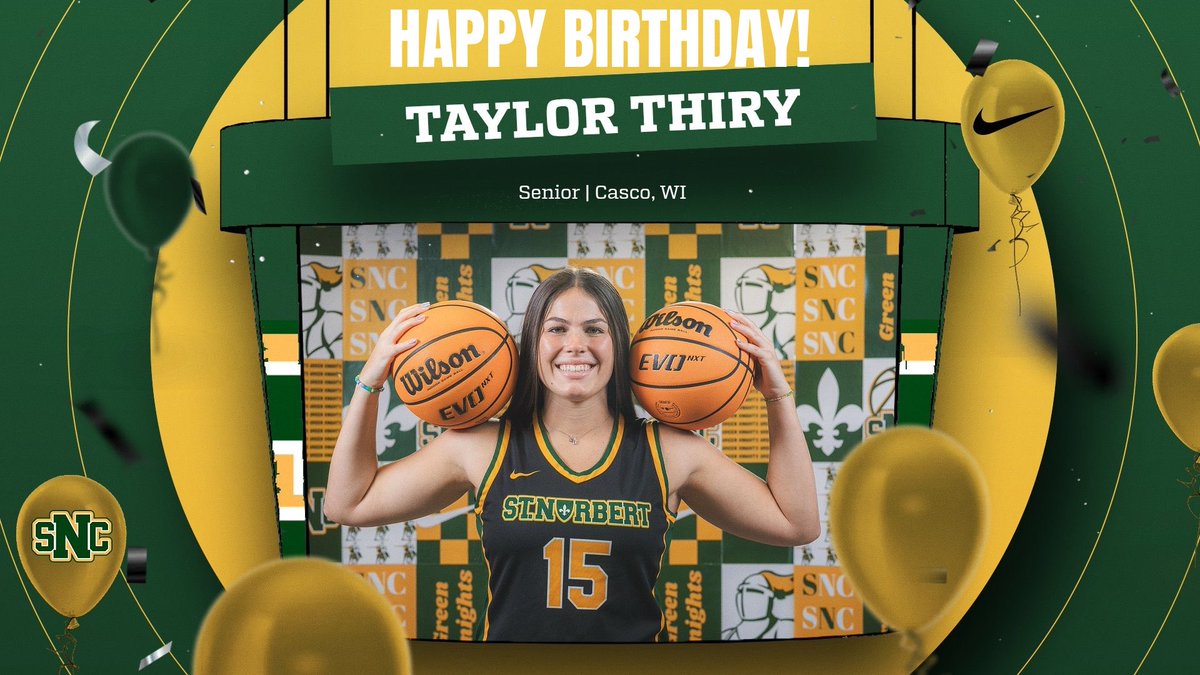 HAPPY Birthday to Senior, Taylor Thiry!  We got to celebrate right away today with morning practice 😁🤣🥳🎂🎉🟢⚜️🟡
<a href="/TaylorThiry/">Taylor Thiry</a> 
#GoGreenKnights