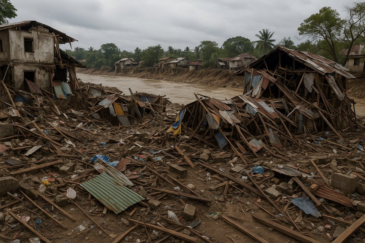 TodayInUS_World's tweet photo. Typhoon Kalmaegi Devastates Central Philippines: At Least 85 Dead, Dozens Missing as Floodwaters Recede
https://t.co/x6F9iof2mx
#TyphoonKalmaegi #PhilippinesDisaster #Cebu #Talisay #MindanaoStorm #NaturalDisasterRelief #Flood #Emergency #ClimateImpact #TyphoonAlert #Disaster https://t.co/aJtbbdEc11