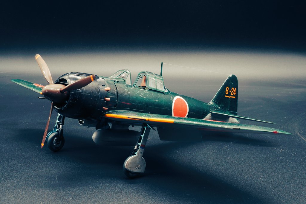 ファインモールド製零戦52型(中島型)完成 数多くの皆様にアドバイスを