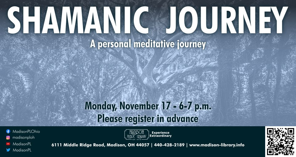In this meditative journey, you will be guided to personal encounters with your power animal /totem and your spirit guide - an opportunity for you to receive guidance from them. Please register in advance: ow.ly/XEvY50XhJXj
