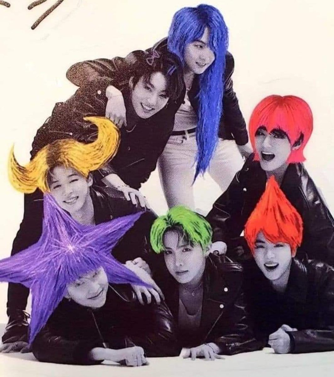 koostrous's tweet photo. throwback to when Jungkook drew wild hairstyles for members but gave himself a pretty lil bow 😭 https://t.co/8uTQCUzWqk