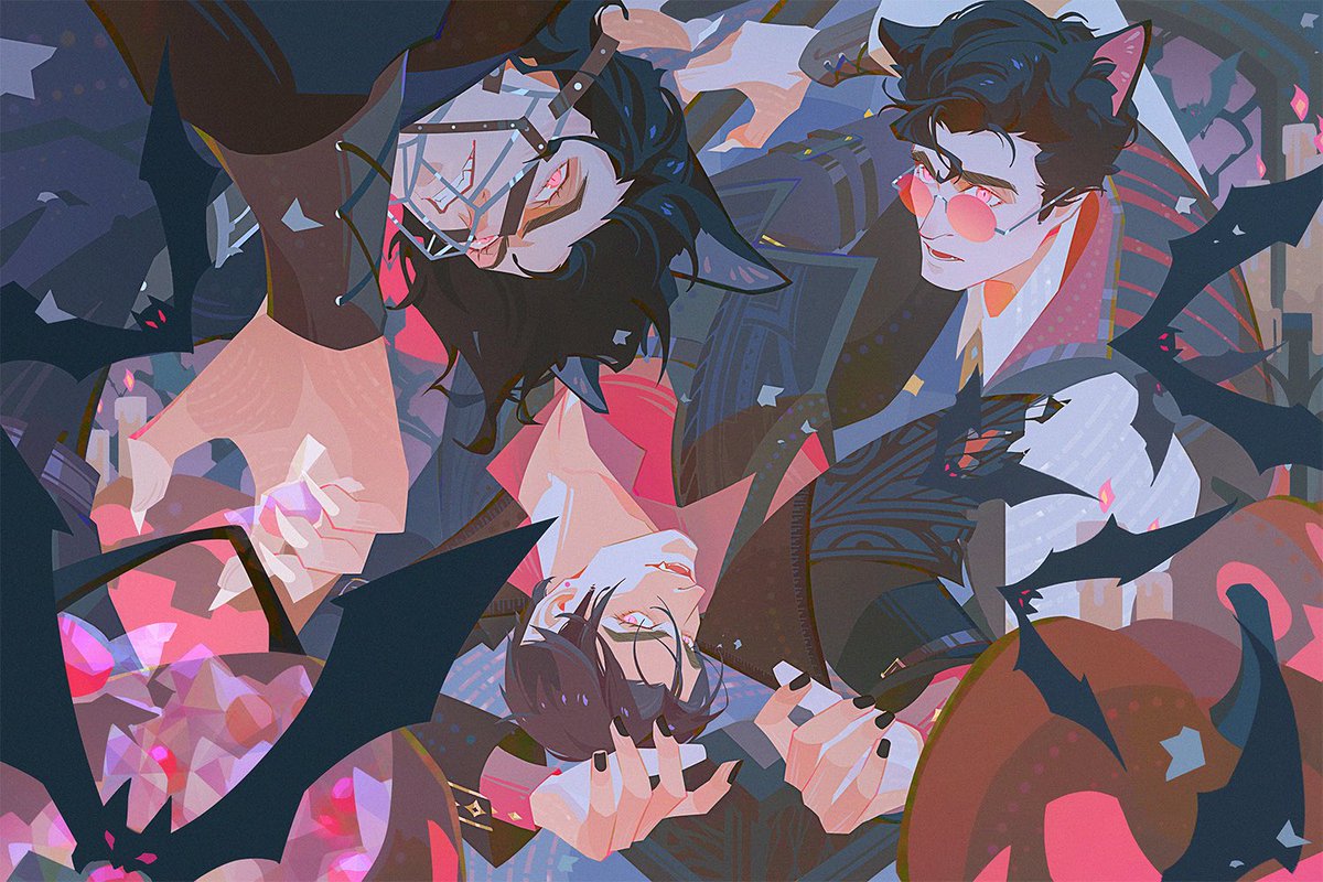Hydra_839's tweet photo. #superbat 🐺🧛🏻‍♂️🐺揭棺而起！讨糖不成反被抢，那怎么办，要不你们捣蛋吧😌
不会有人才画完万圣的图吧【 https://t.co/uqr7RaD53S